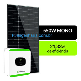 Kit Energia Solar 3.85 kWp com Inversor de potncia 3kW GROWATT - PROJETO E HOMOLOGAO ICLUSO 