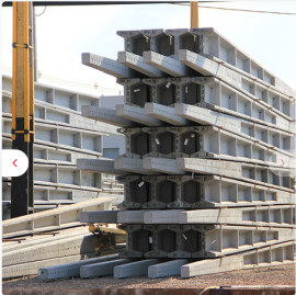 POSTE DE CONCRETO DUPLO T 700DAN COLOCADO COM MUNCK